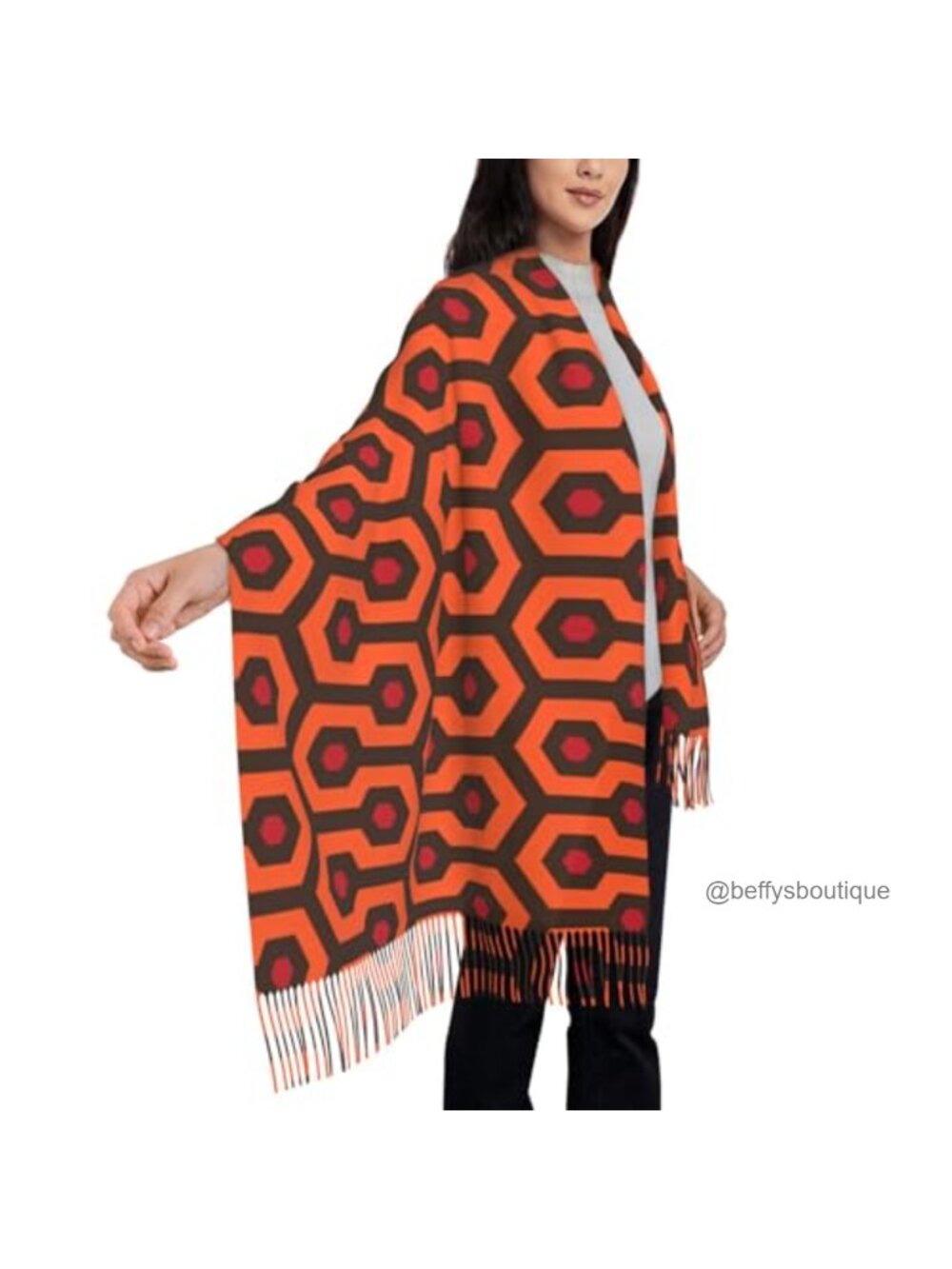 Oversized Plaid Wrap Scarf Shawl 100% Polyester Warm Winter Travel